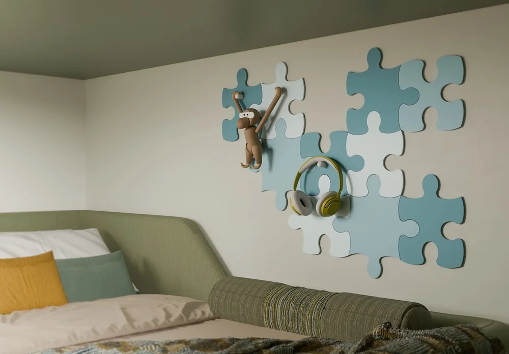 Parete puzzle decorativa ag metal design